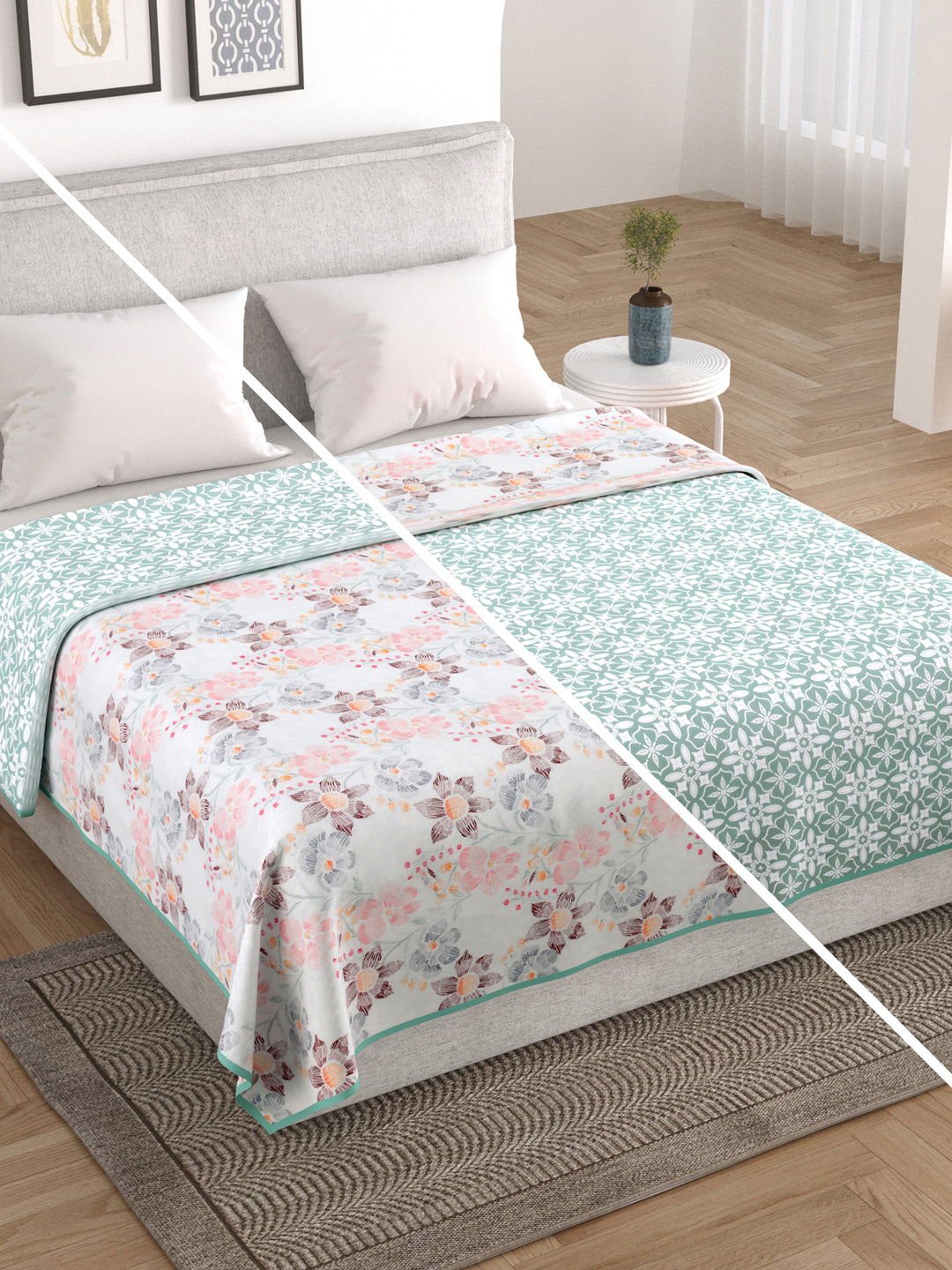 Florazure Reversible Cotton AC Dohar