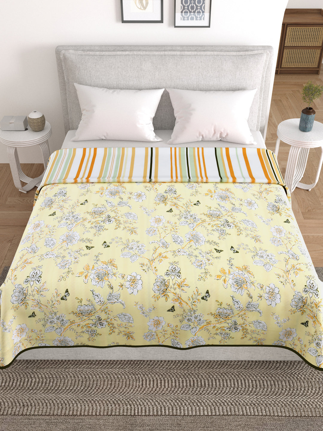 Autumn Garden Reversible Cotton AC Dohar
