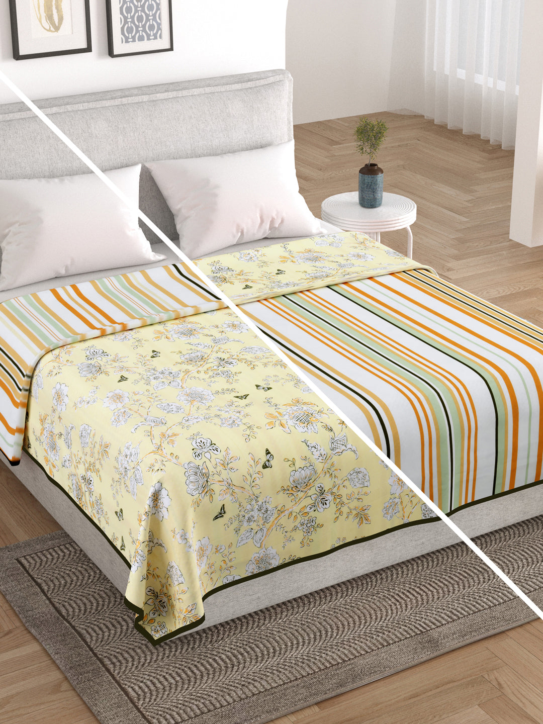 Autumn Garden Reversible Cotton AC Dohar