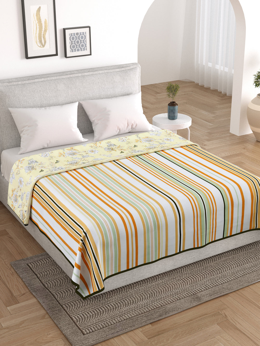 Autumn Garden Reversible Cotton AC Dohar