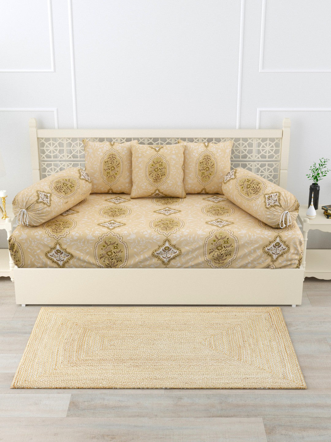 Zehna 6 Piece Cotton Diwan Set