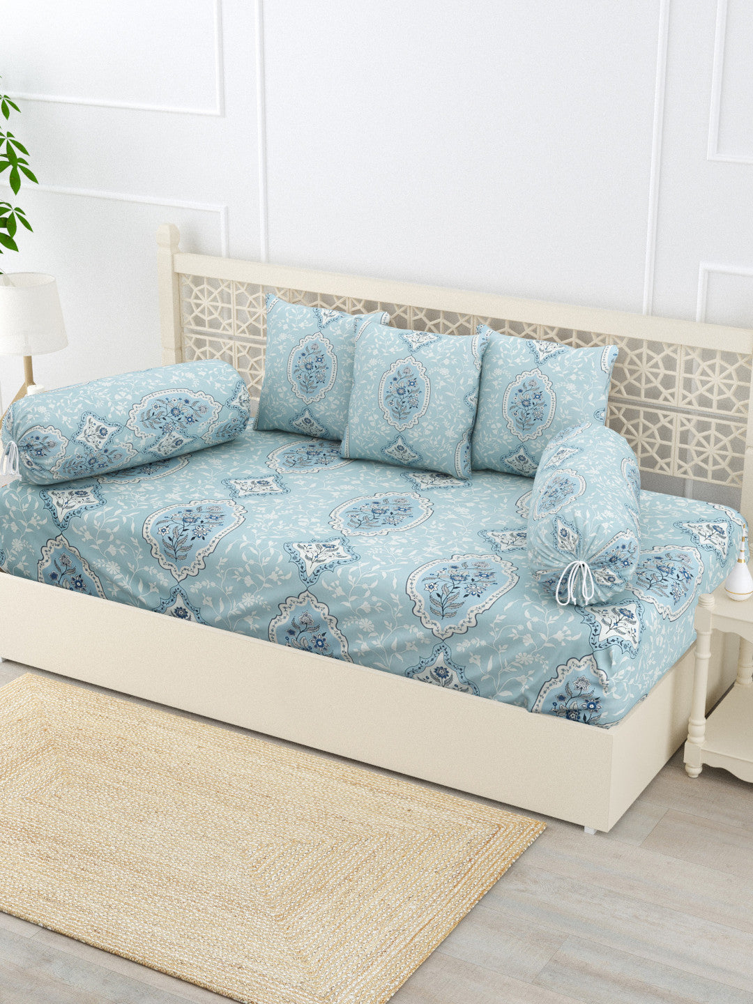 Zehna 6 Piece Cotton Diwan Set