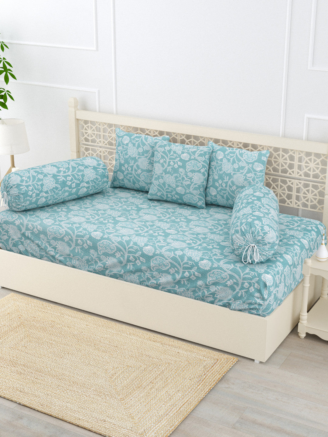 Niraaz 6 Piece Cotton Diwan Set
