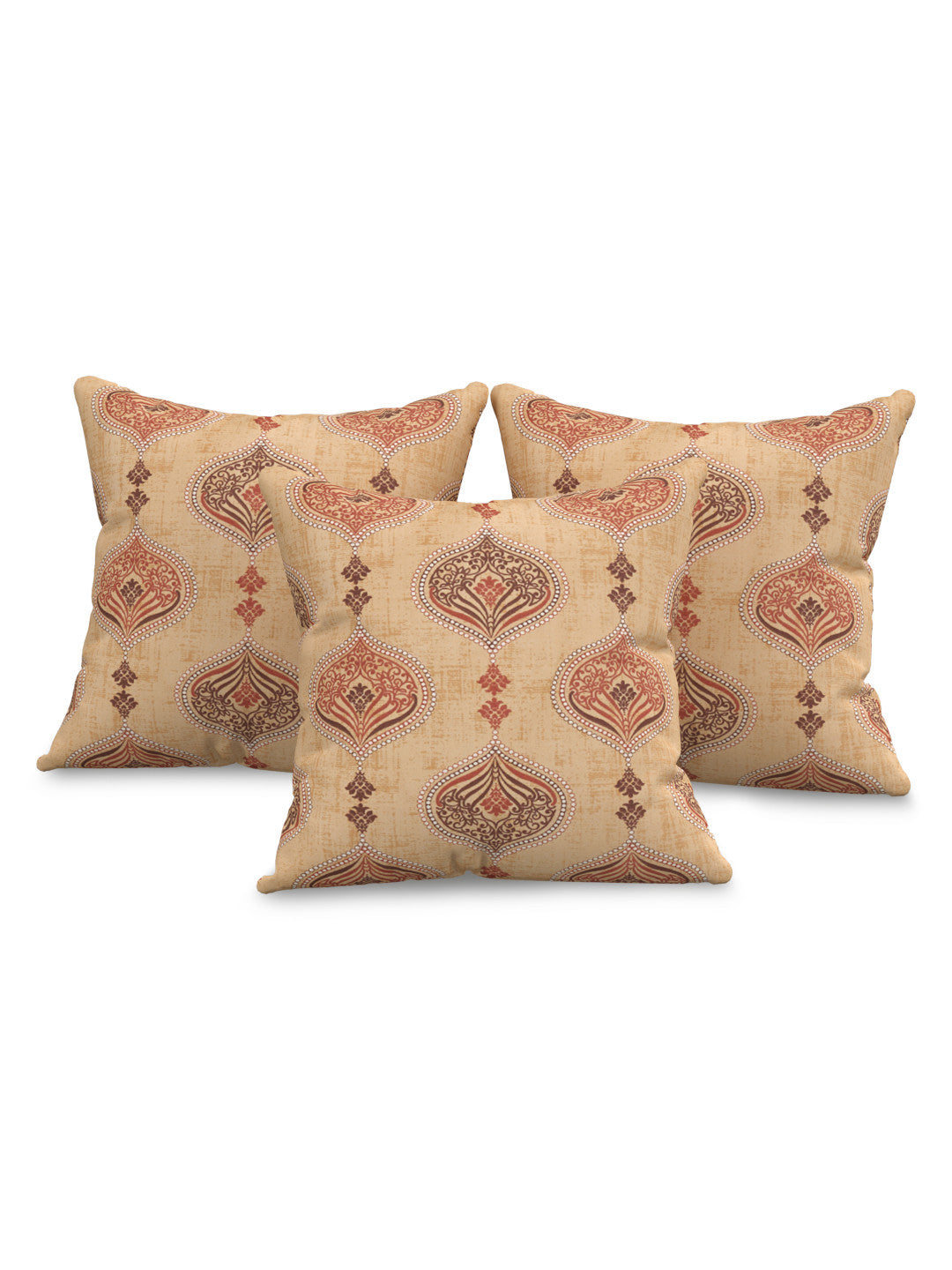 Rangori 6 Piece Cotton Diwan Set - Beige