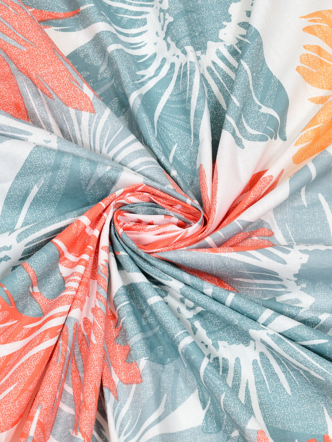 Sunrise Bloom 144 TC Cotton Bedsheet Set (A)