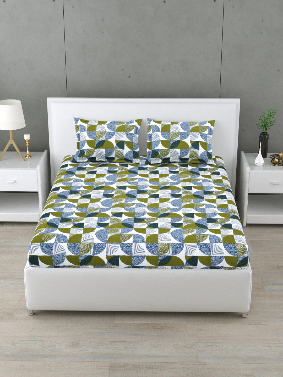 Orbis 144 TC Cotton Bedsheet Set (A)