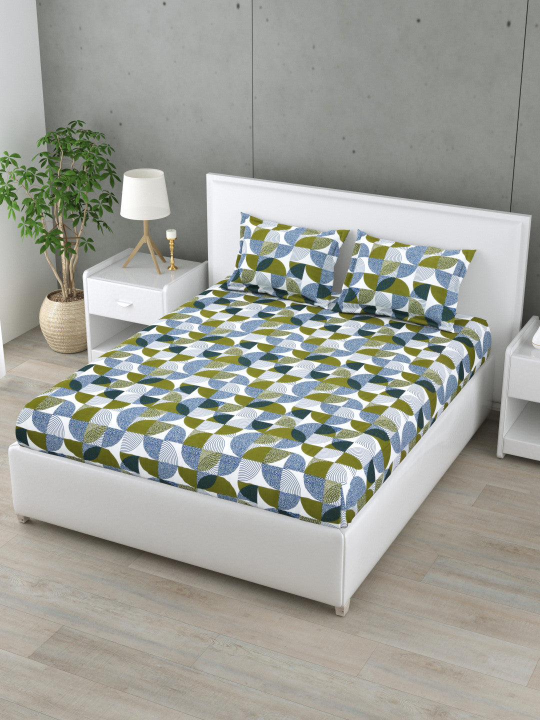 Orbis 144 TC Cotton Bedsheet Set (A)