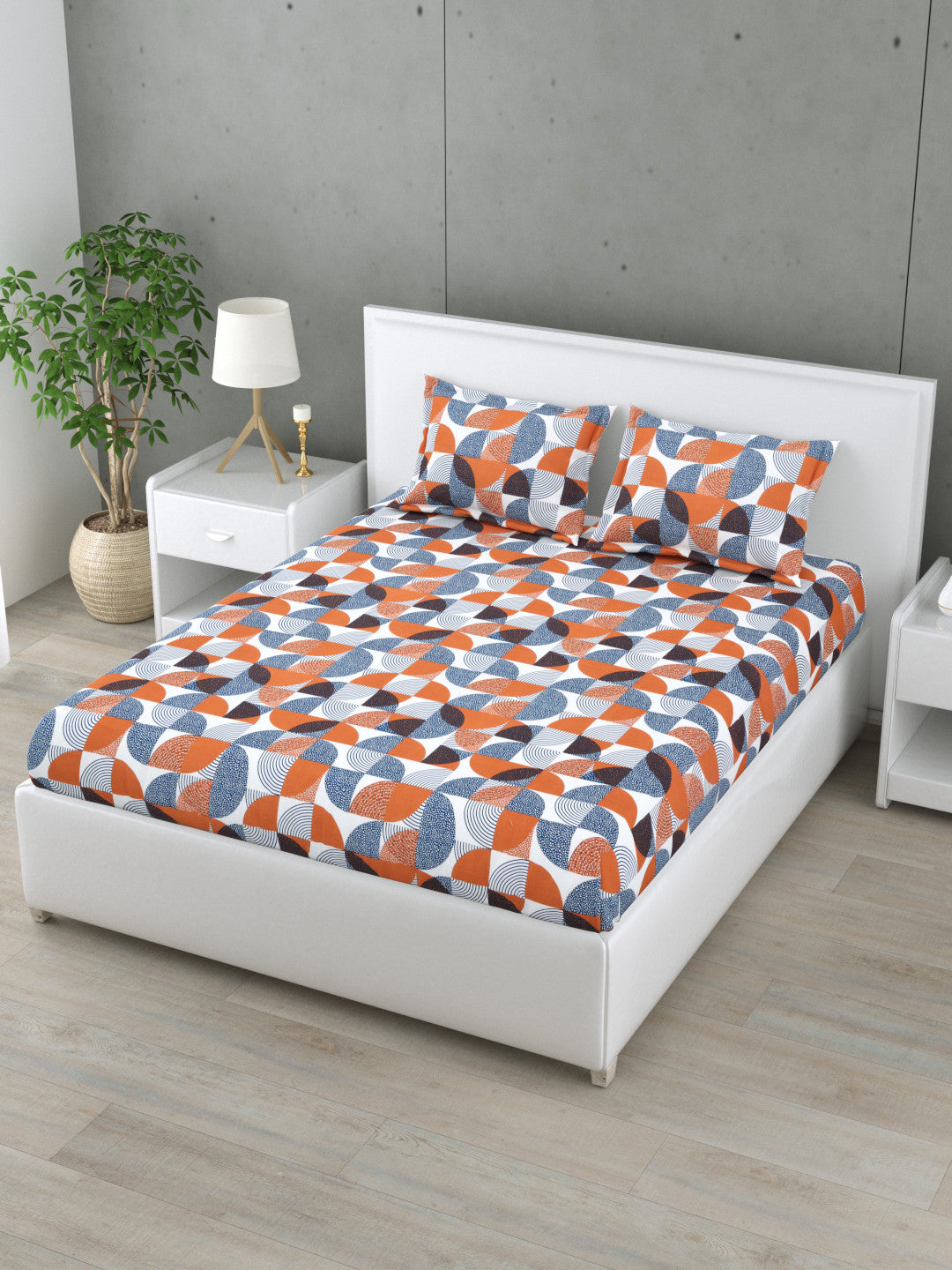 Orbis 144 TC Cotton Bedsheet Set (B)