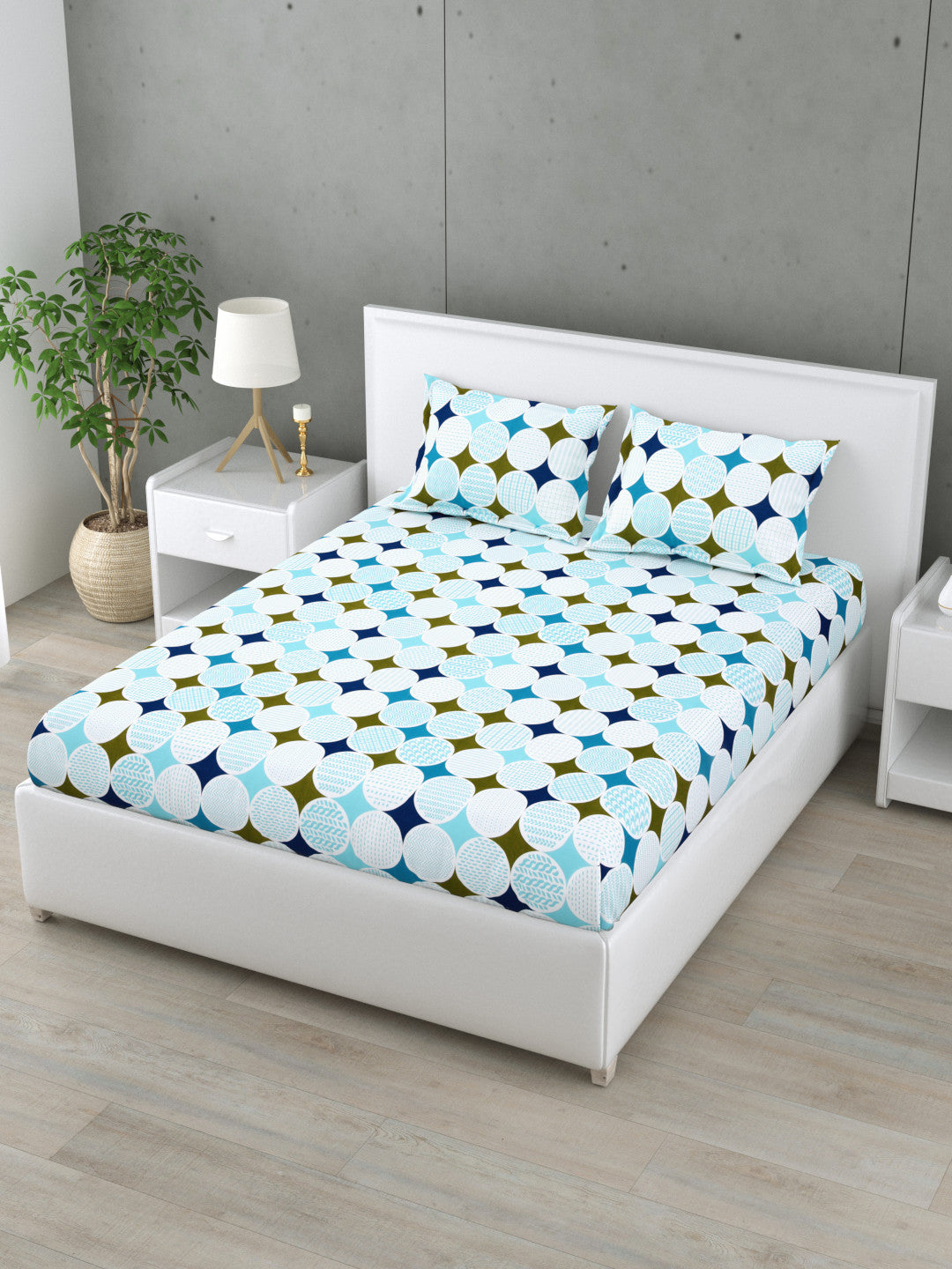 Veyra 144 TC Cotton Bedsheet Set (A)