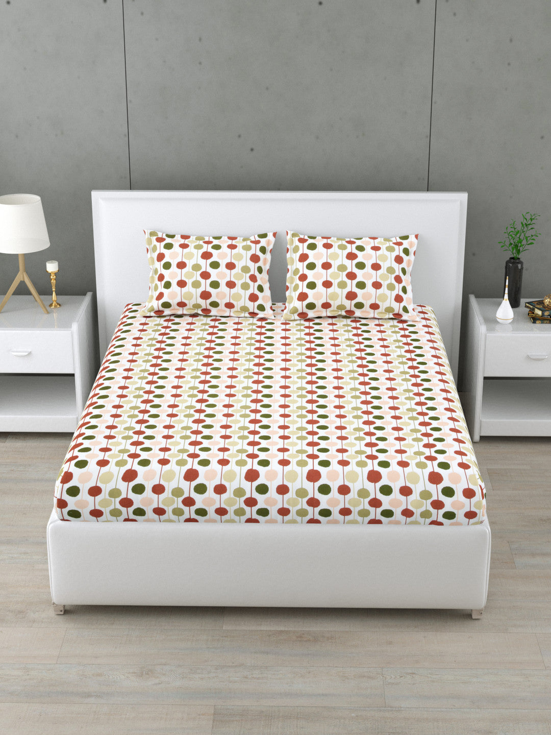 Floriva 144 TC Cotton Bedsheet Set