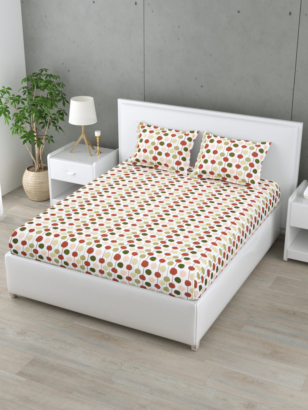 Floriva 144 TC Cotton Bedsheet Set