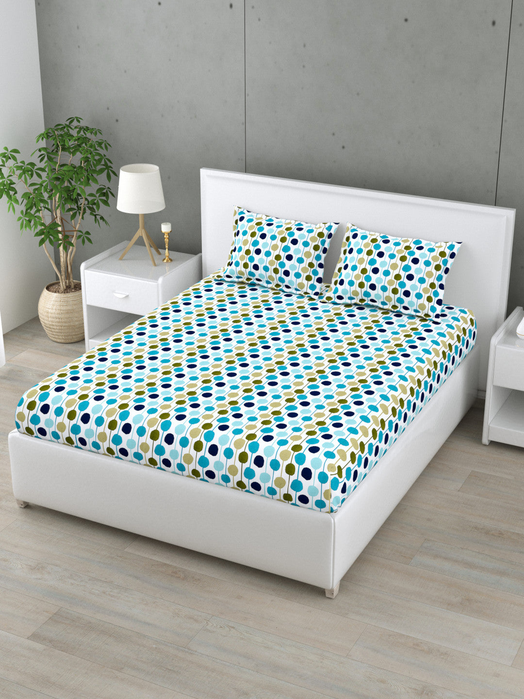 Floriva 144 TC Cotton Bedsheet Set