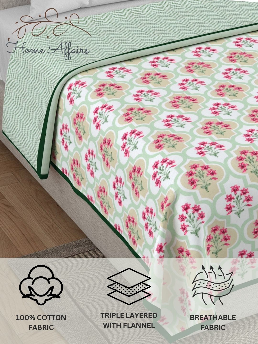 Lila Cotton Dohar Blanket