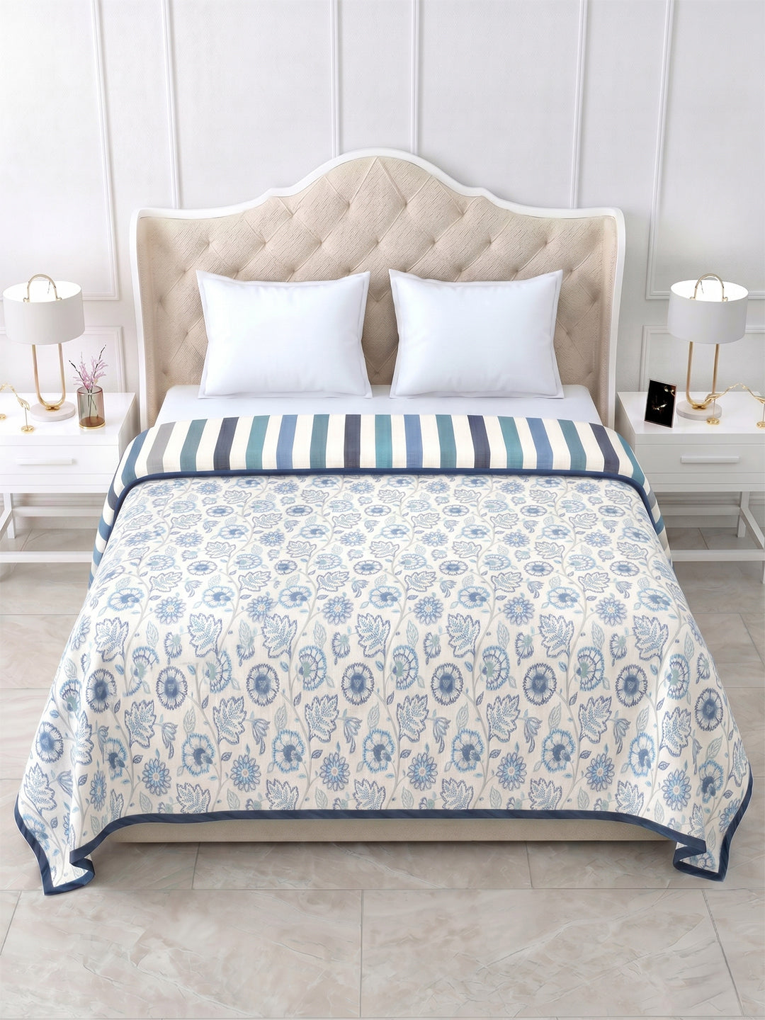 Shubhra Reversible Cotton Dohar, Hawa Mahal Collection