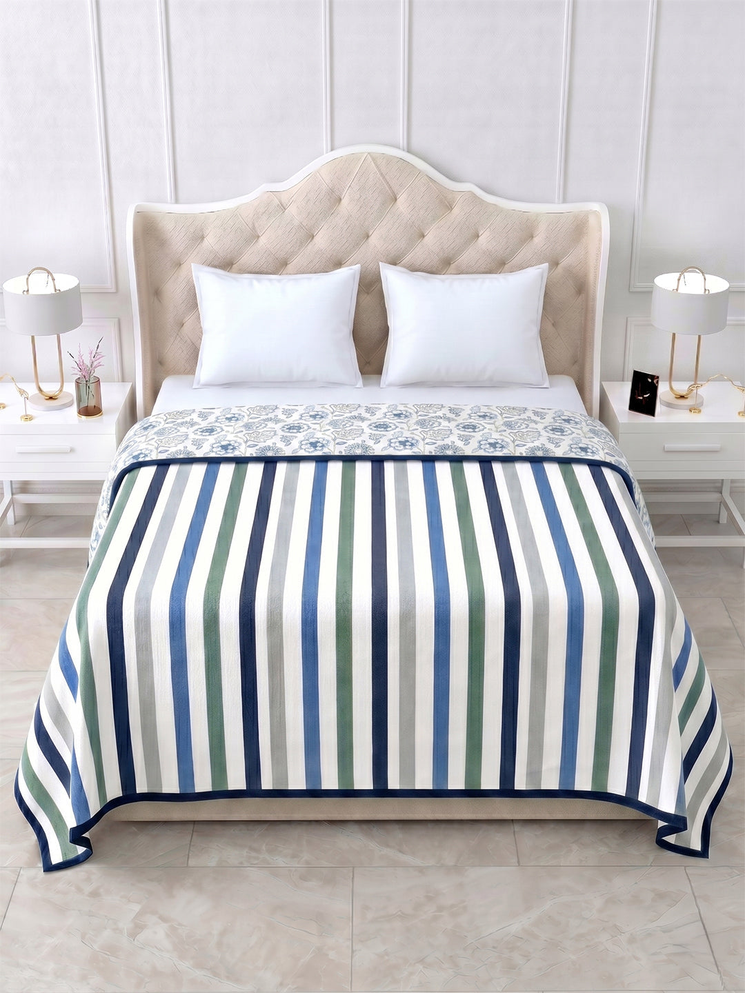 Shubhra Reversible Cotton Dohar, Hawa Mahal Collection