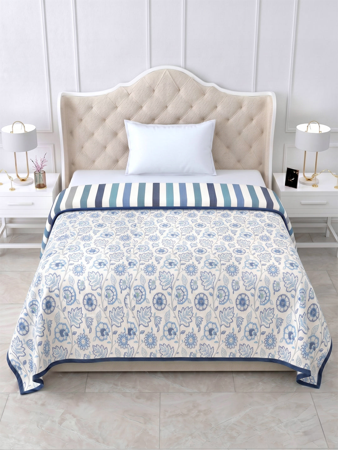 Shubhra Reversible Cotton Dohar, Hawa Mahal Collection