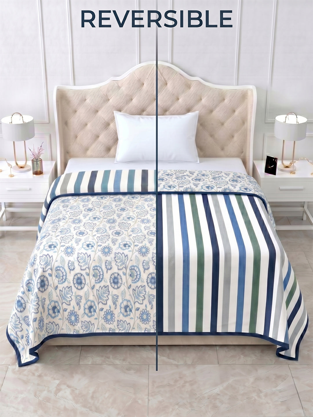 Shubhra Reversible Cotton Dohar, Hawa Mahal Collection