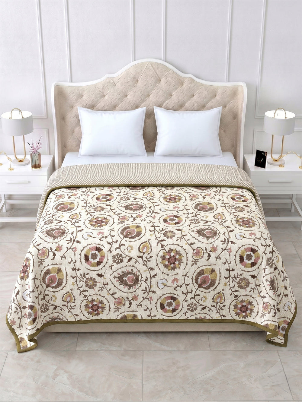 Sukha Reversible Cotton Dohar, Hawa Mahal Collection