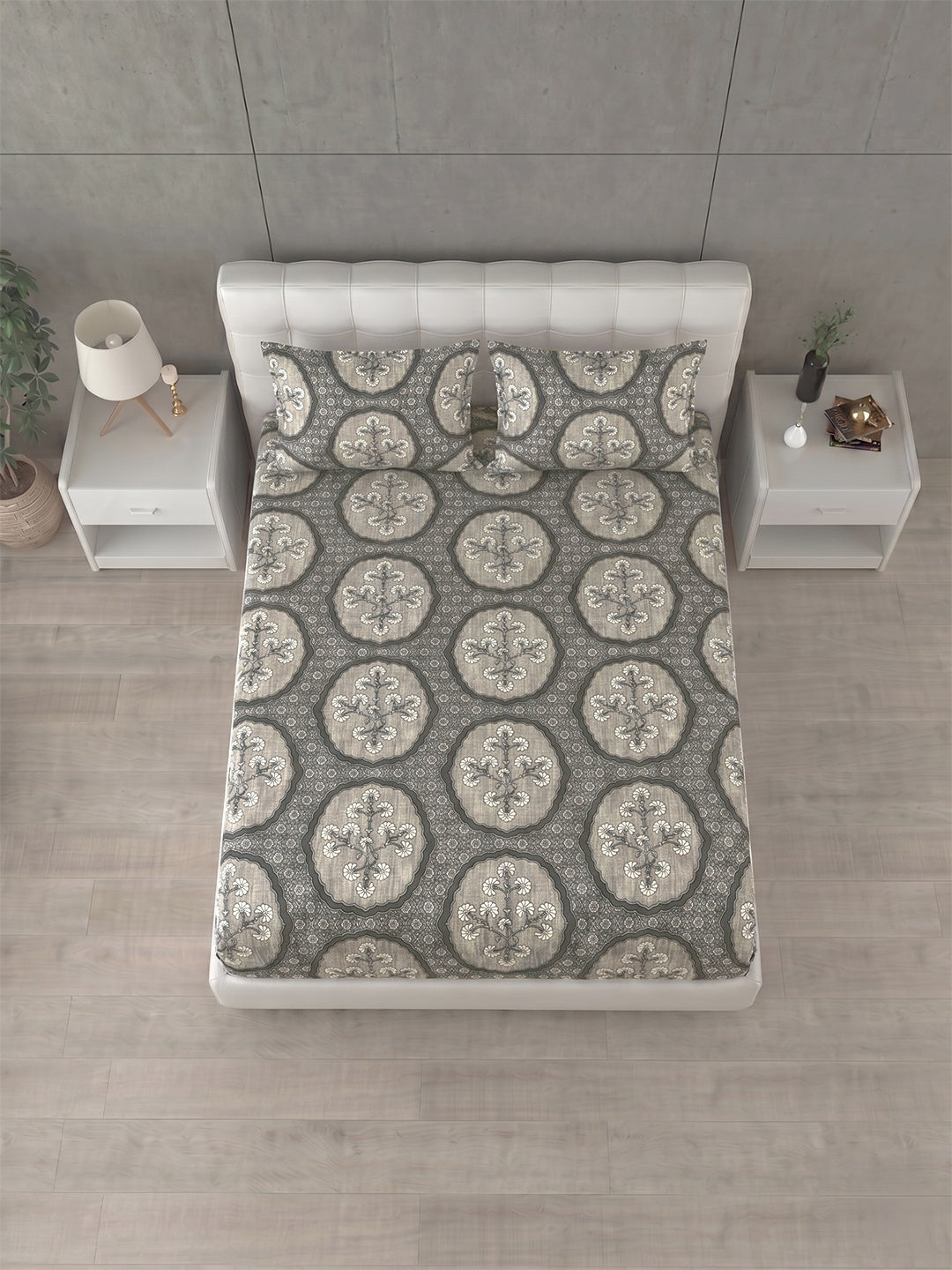 Honeybrush Collection Bedsheet with 2 Pillow Covers (B)