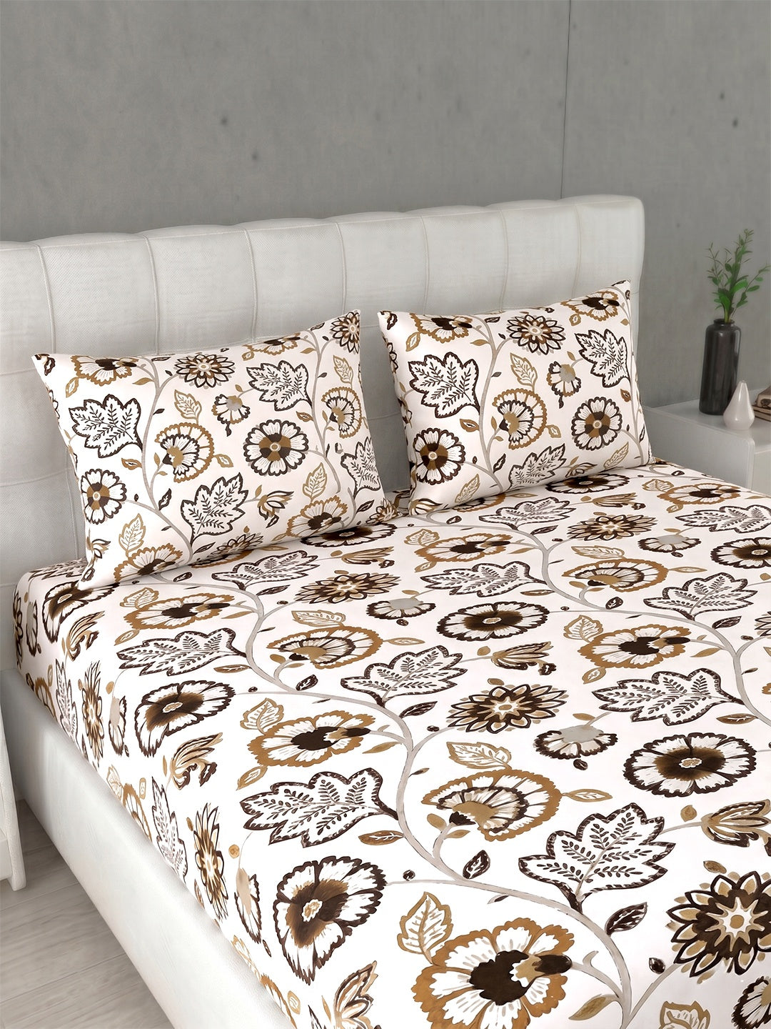 Honeybrush Collection Bedsheet with 2 Pillow Covers (B)