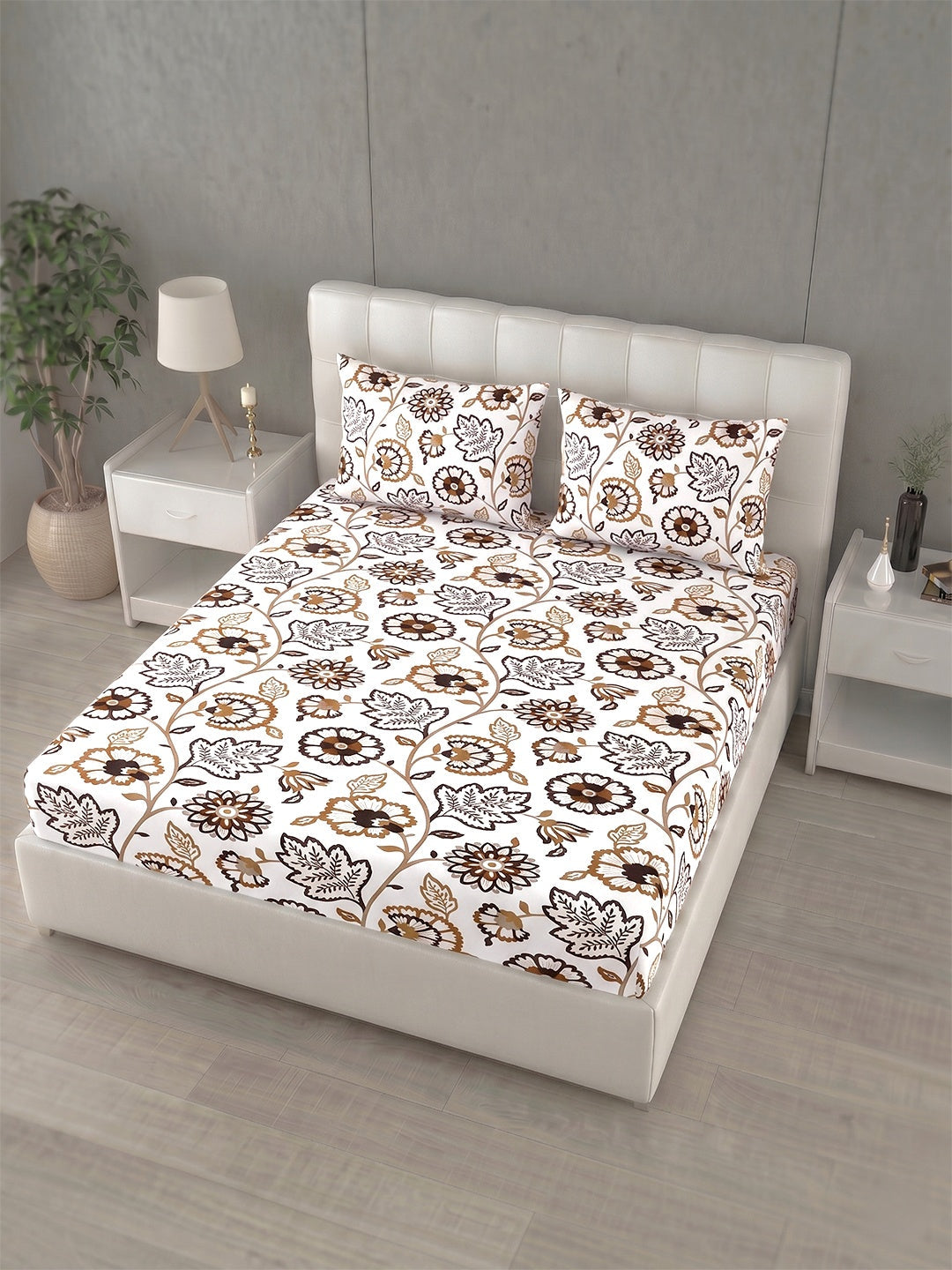 Honeybrush Collection Bedsheet with 2 Pillow Covers (B)