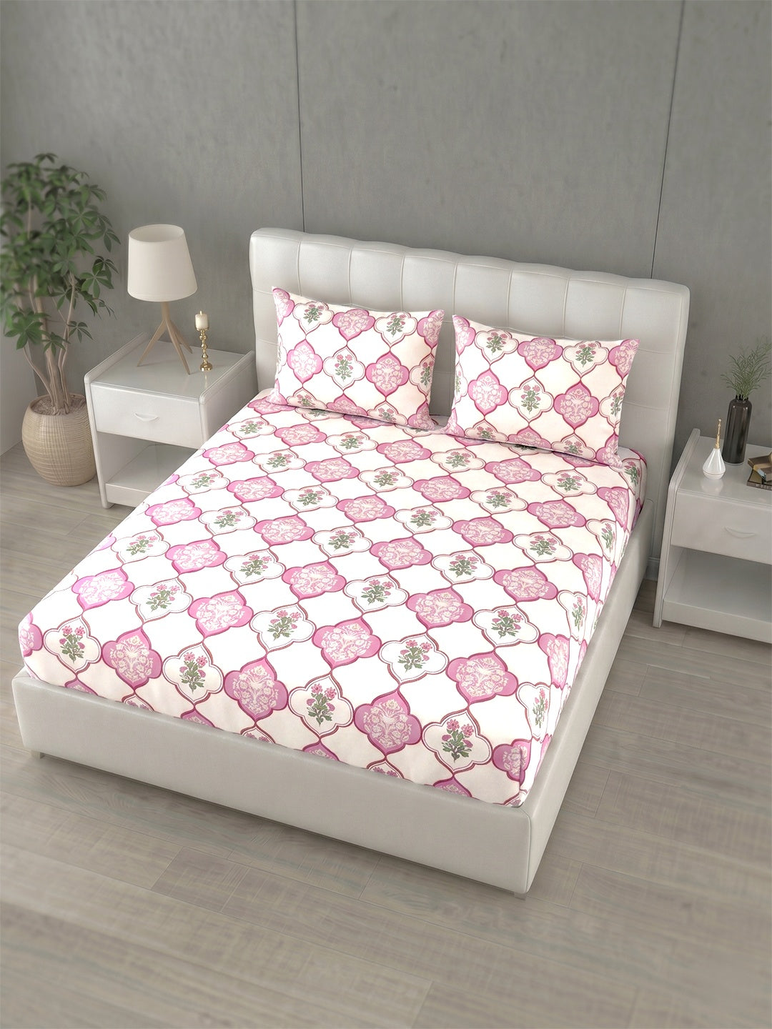 Honeybrush Collection Bedsheet with 2 Pillow Covers (A)