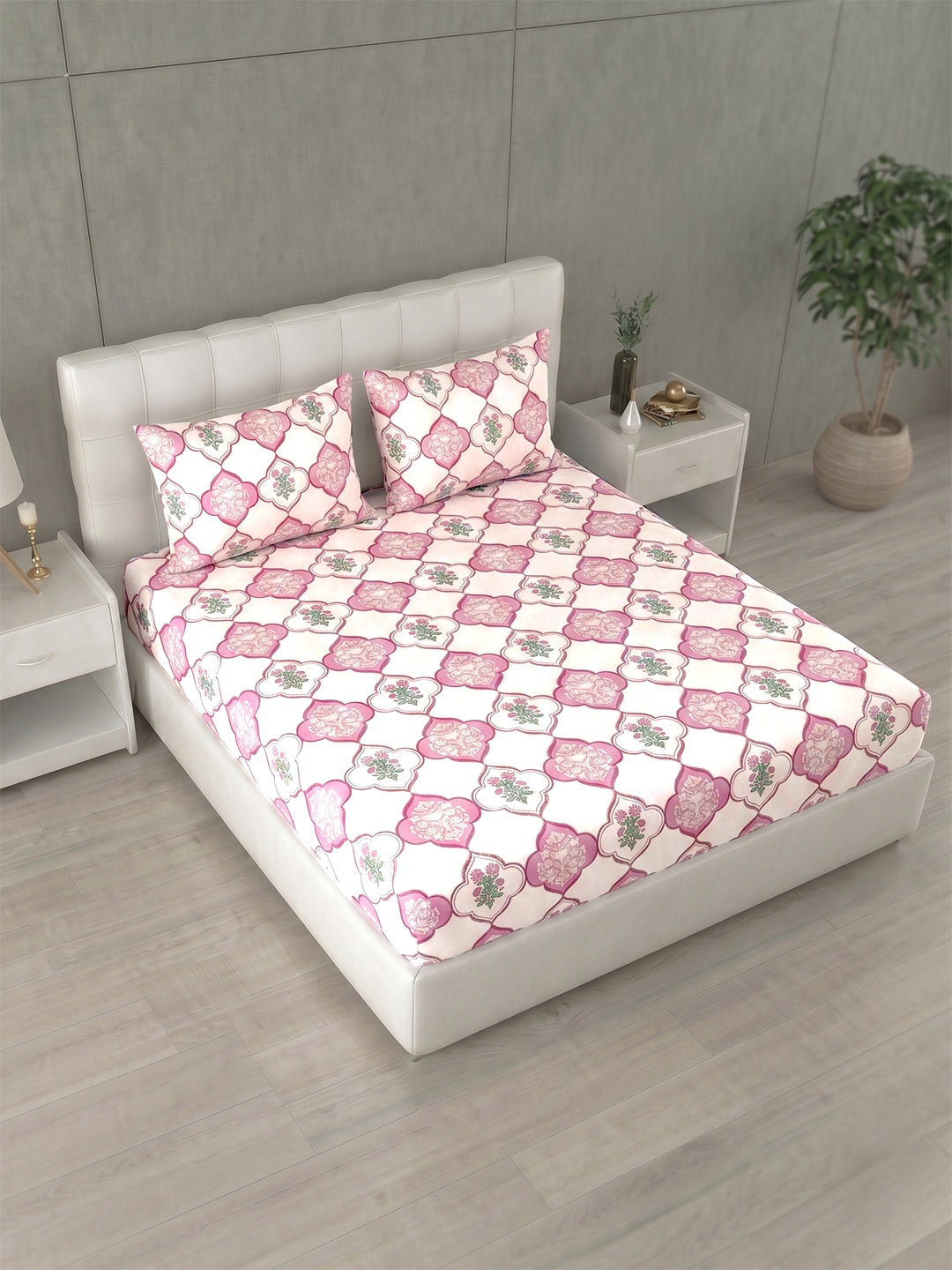 Honeybrush Collection Bedsheet with 2 Pillow Covers (A)