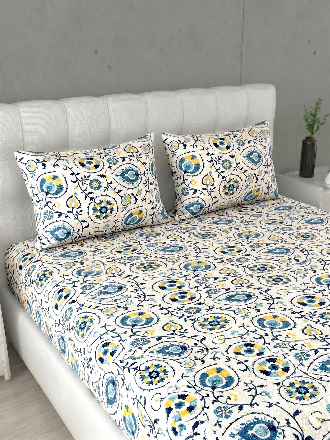 Honeybrush Collection Bedsheet with 2 Pillow Covers (B)