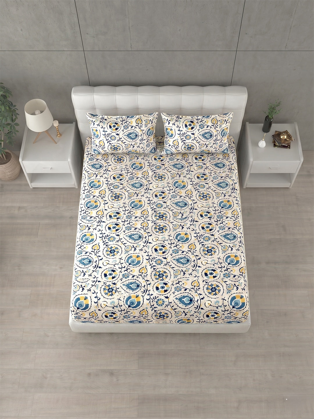 Honeybrush Collection Bedsheet with 2 Pillow Covers (B)
