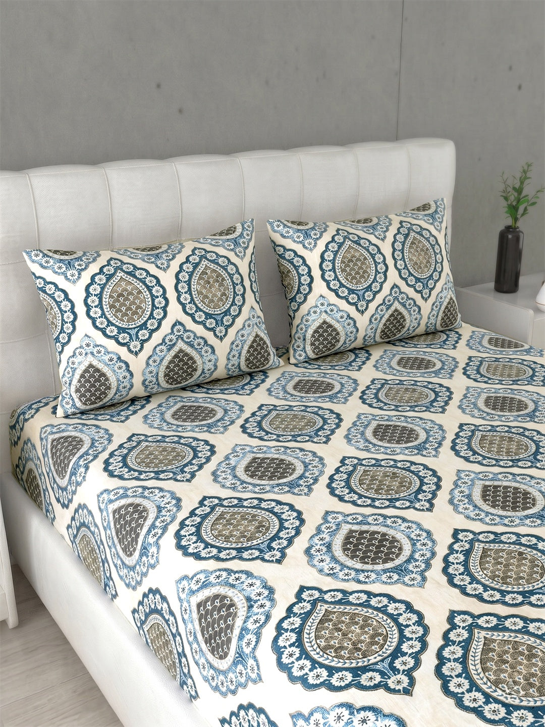 Honeybrush Collection Bedsheet with 2 Pillow Covers (A)