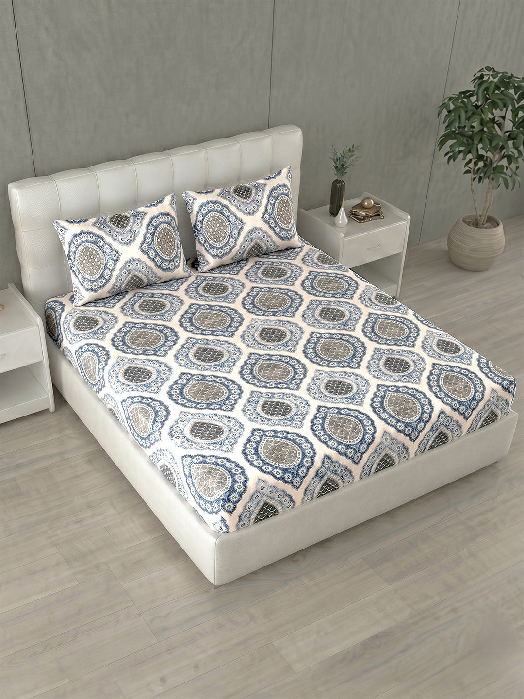 Honeybrush Collection Bedsheet with 2 Pillow Covers (A)