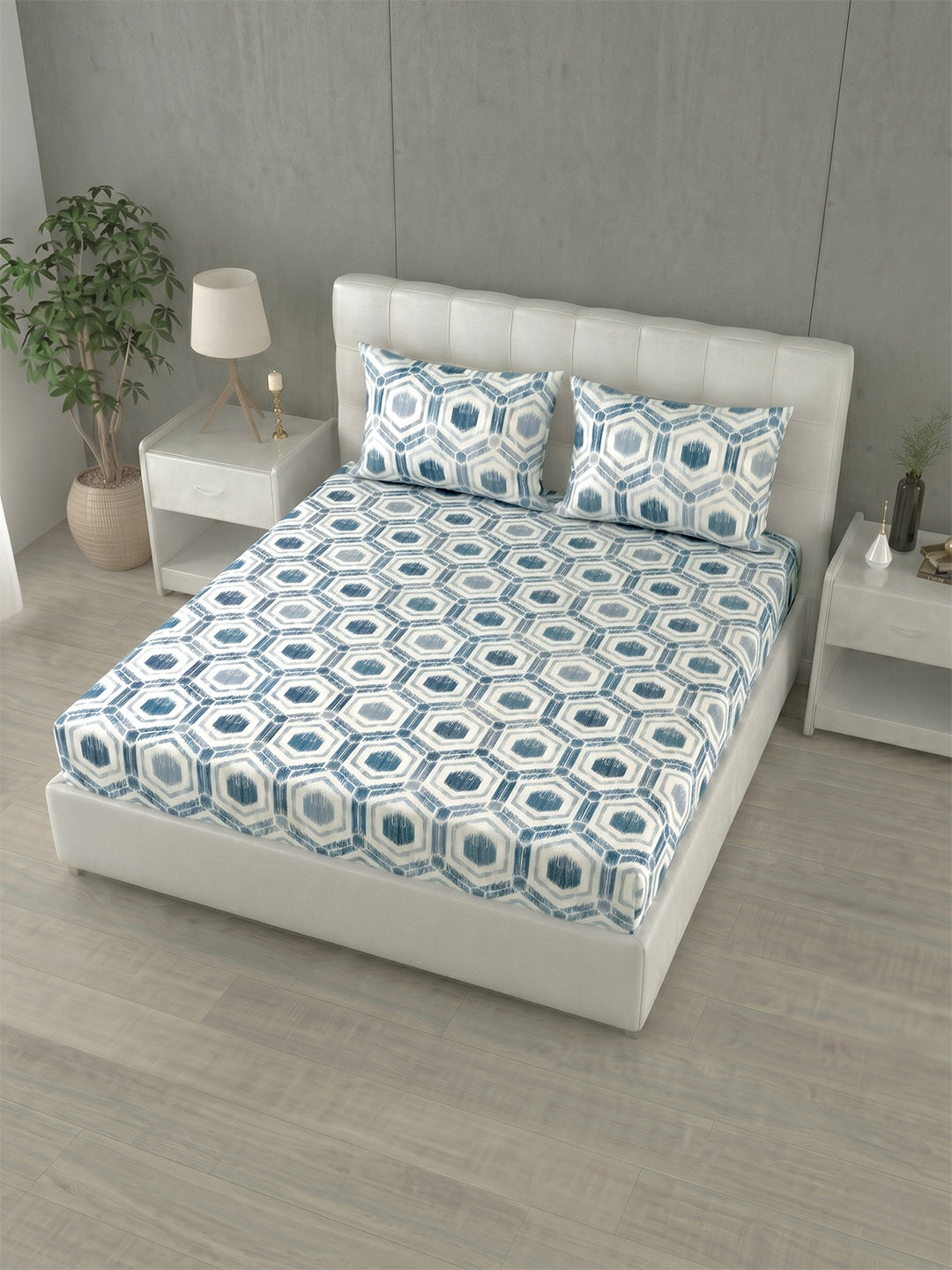 Honeybrush Collection Bedsheet with 2 Pillow Covers (A)
