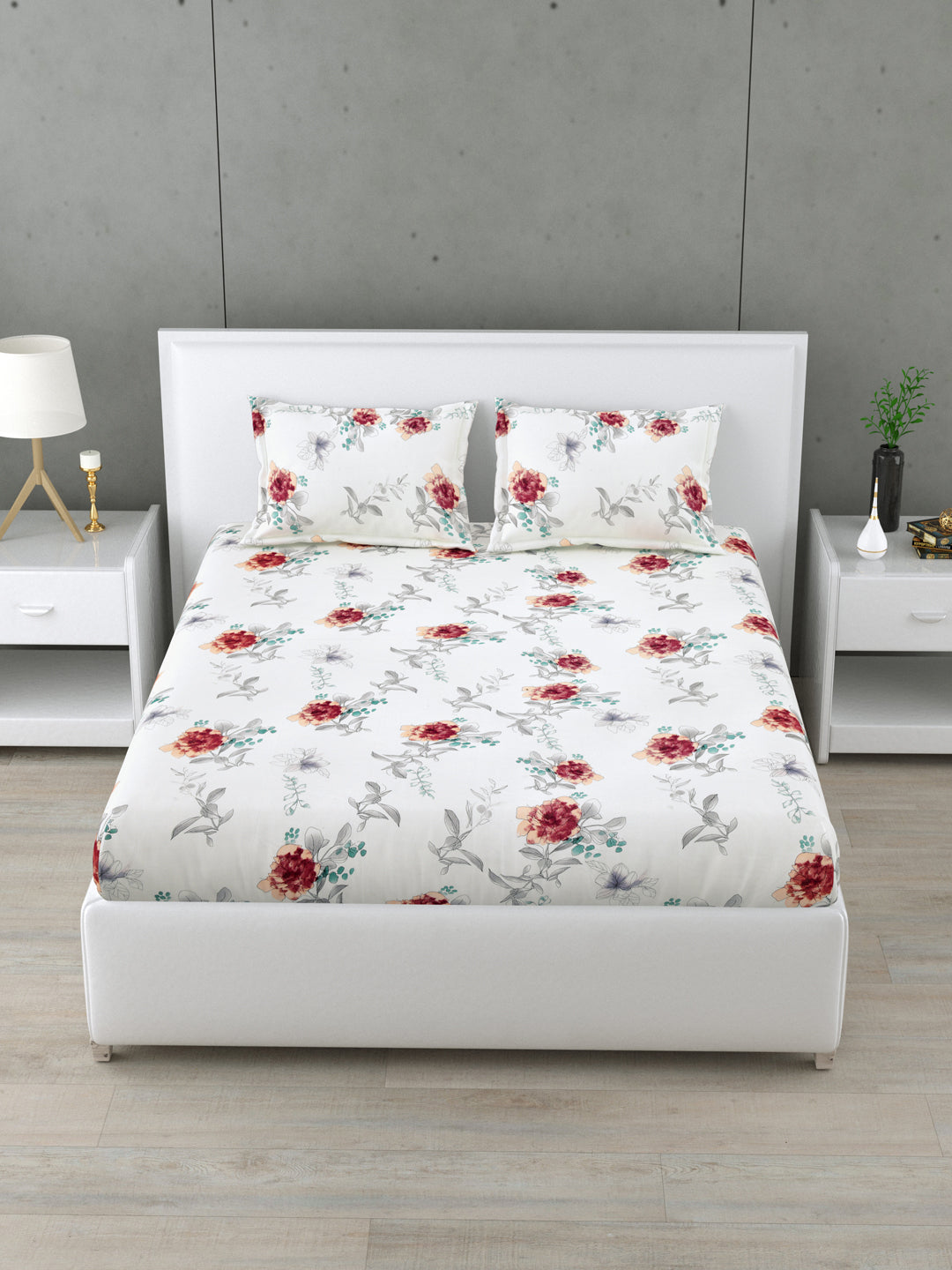 Porcelaine 160 TC Cotton Bedsheet Set
