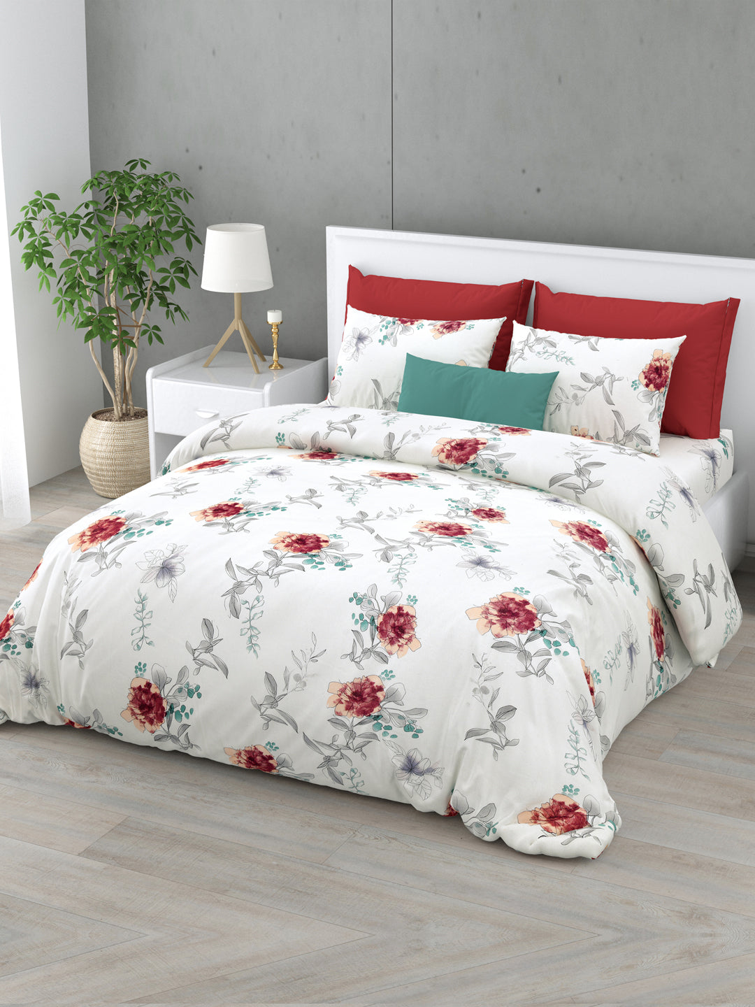Porcelaine 160 TC Cotton Bedsheet Set