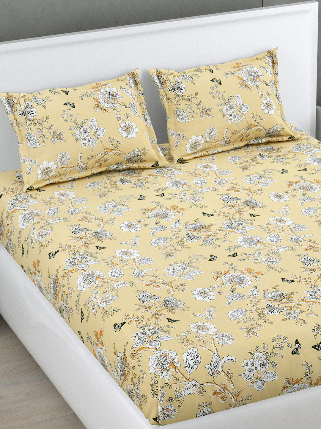 Autumn Garden 160 TC Cotton Bedsheet Set