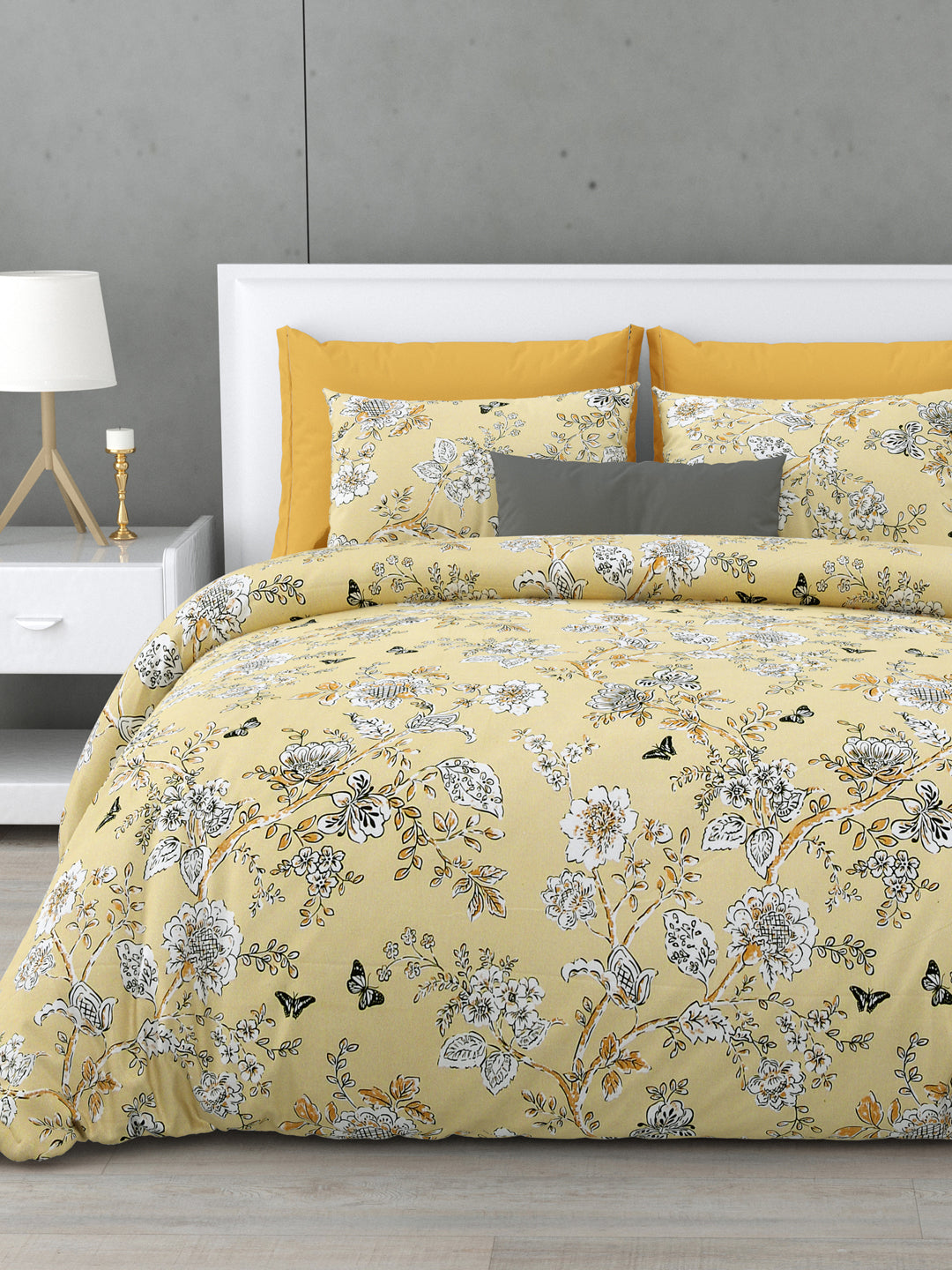 Autumn Garden 160 TC Cotton Bedsheet Set