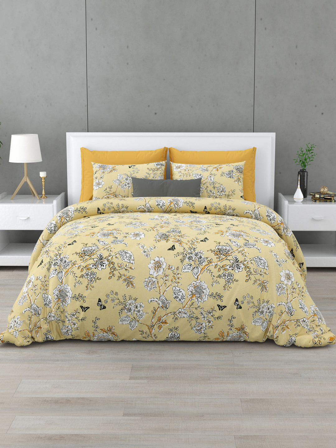 Autumn Garden 160 TC Cotton Bedsheet Set