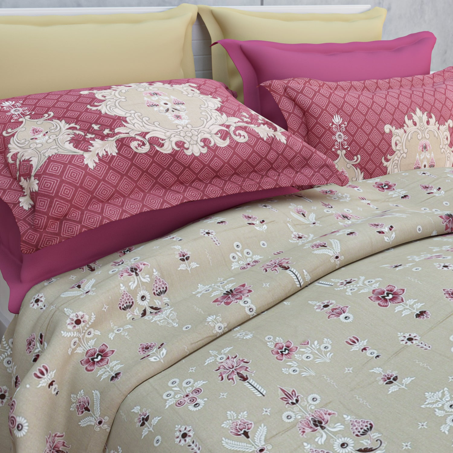 Ashbury 210 TC Cotton Bedsheet Set - Brown