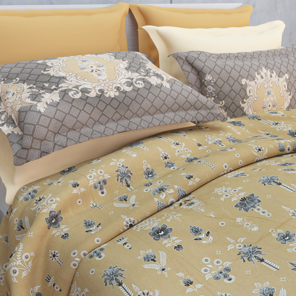 Ashbury 210 TC Cotton Bedsheet Set - Tan