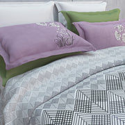 Mirae 210 TC Cotton Bedsheet Set - Grey