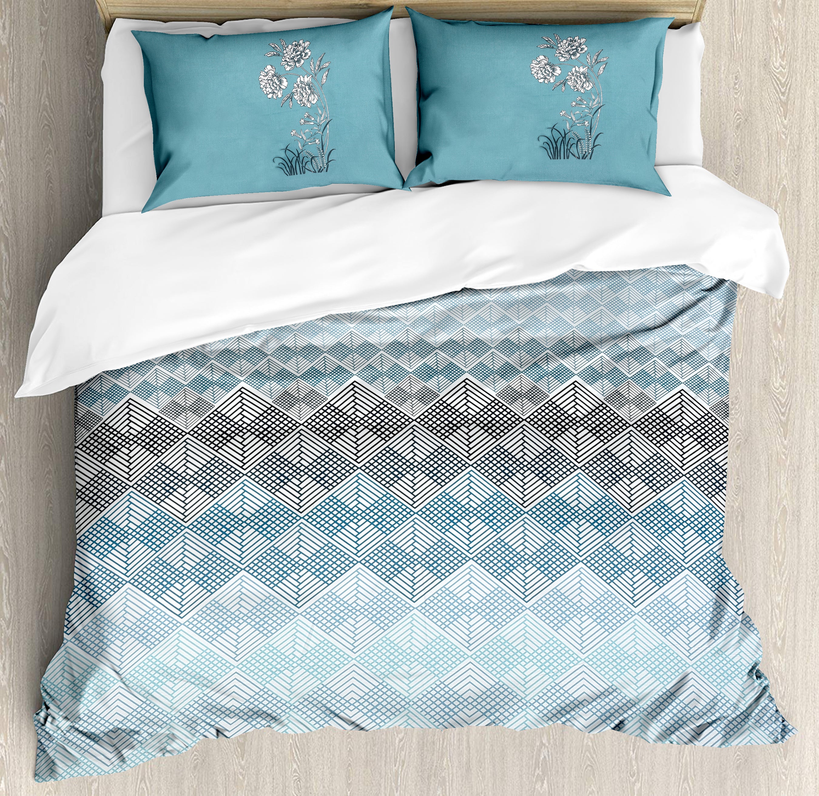 Mirae 210 TC Cotton Bedsheet Set - Teal