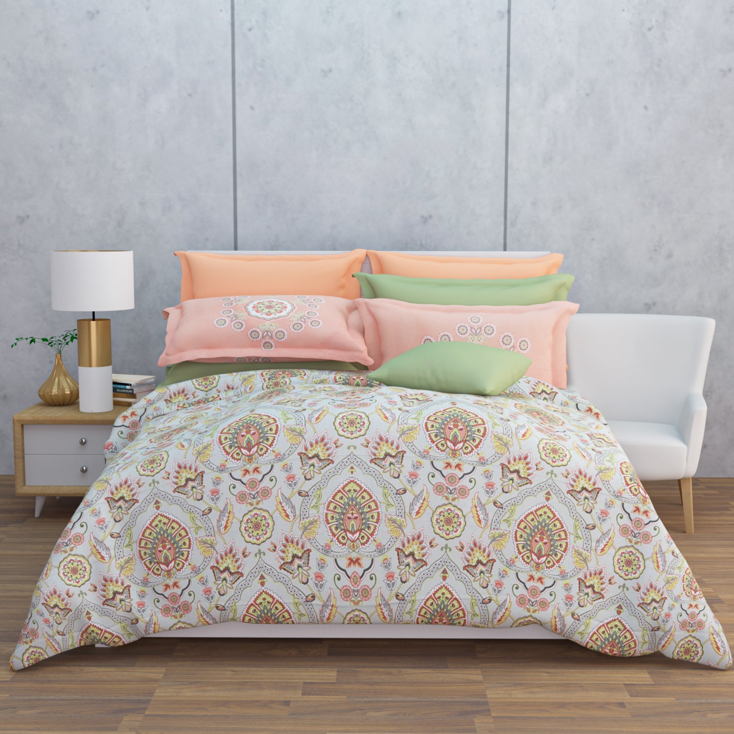 Selira 210 TC Cotton Bedsheet Set - Ivory