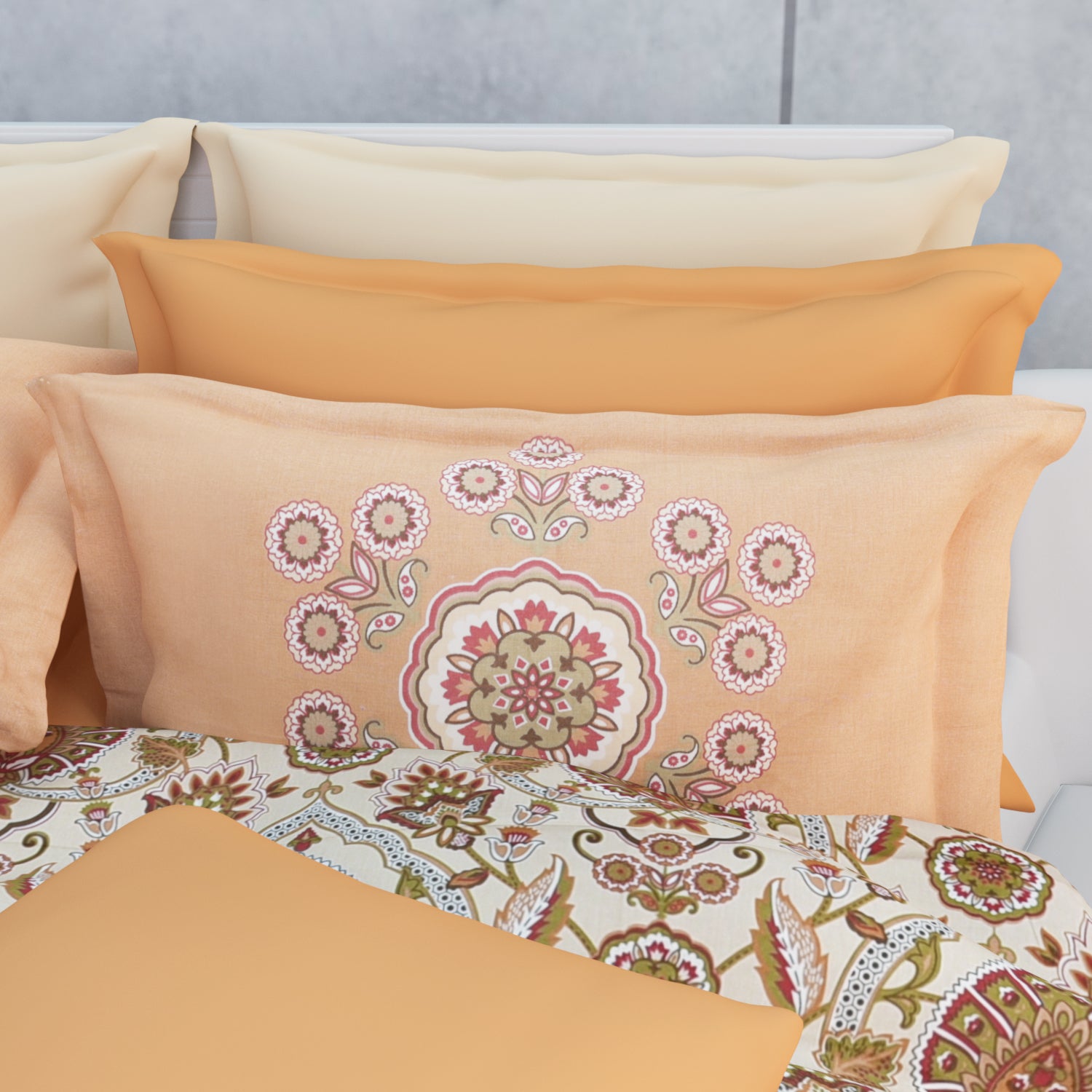 Selira 210 TC Cotton Bedsheet Set - Multi Color