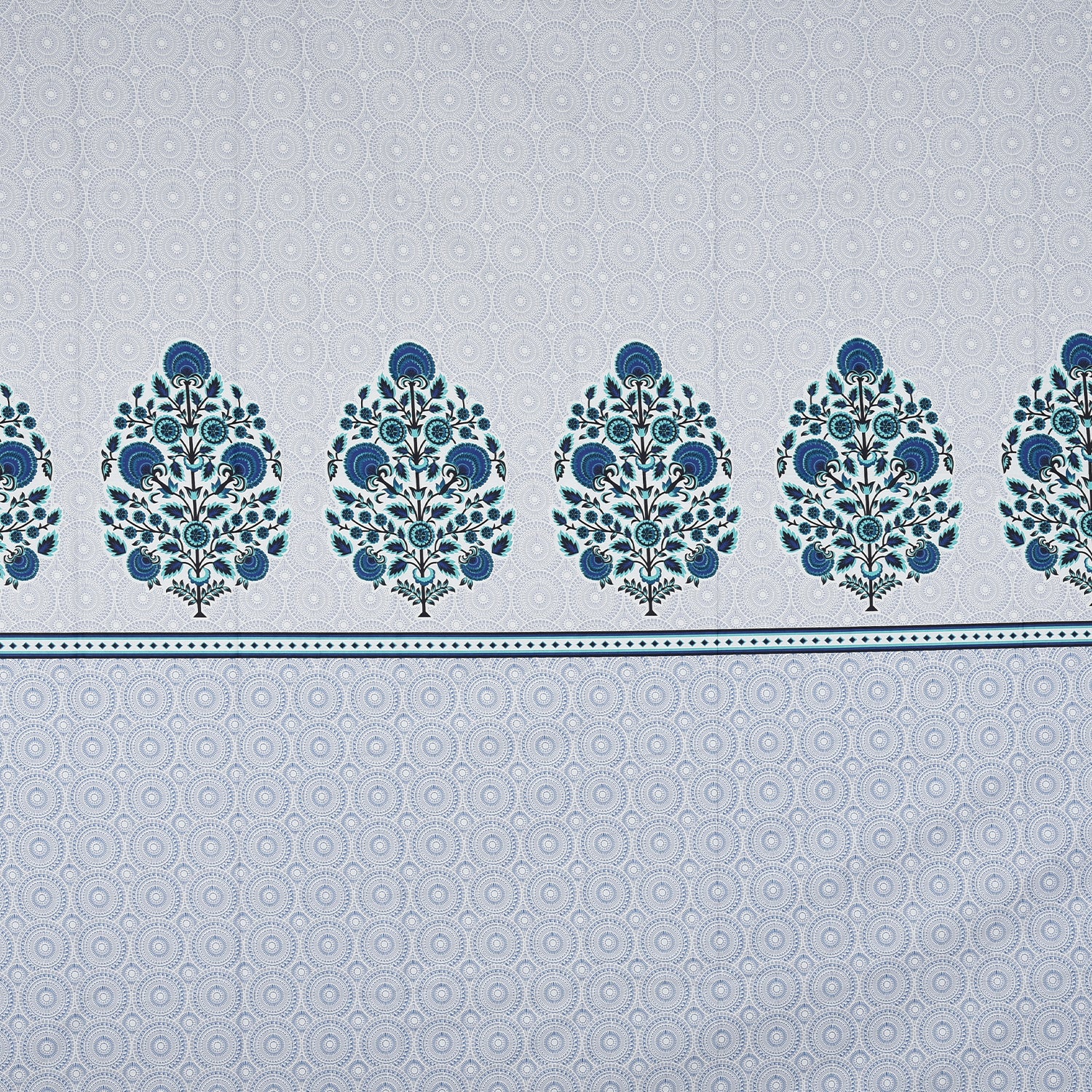 Omera 210 TC Cotton Bedsheet Set - Blue