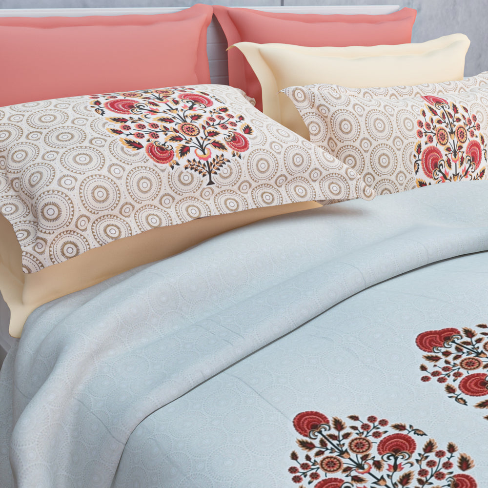 Omera 210 TC Cotton Bedsheet Set - Cream