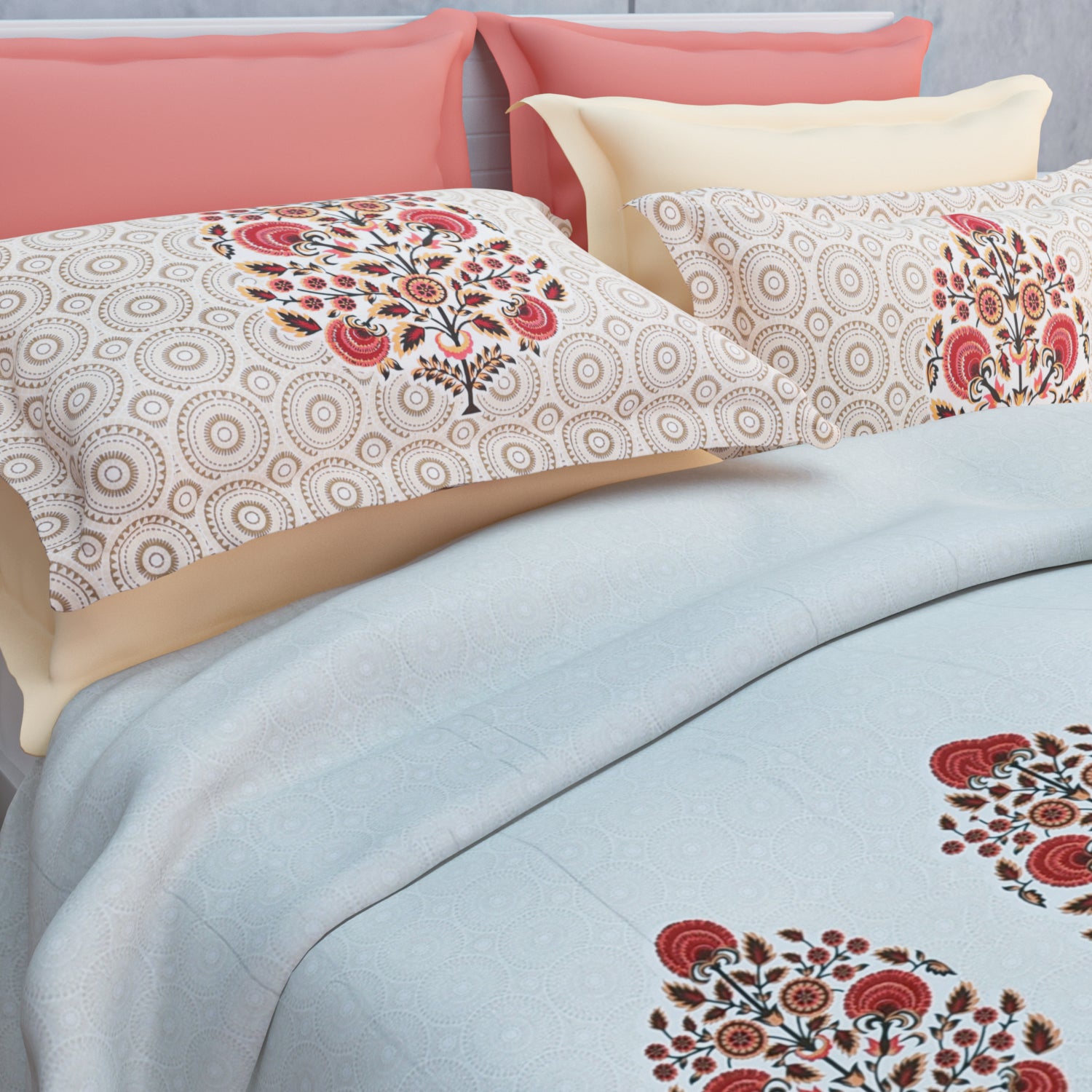 Omera 210 TC Cotton Bedsheet Set - Cream