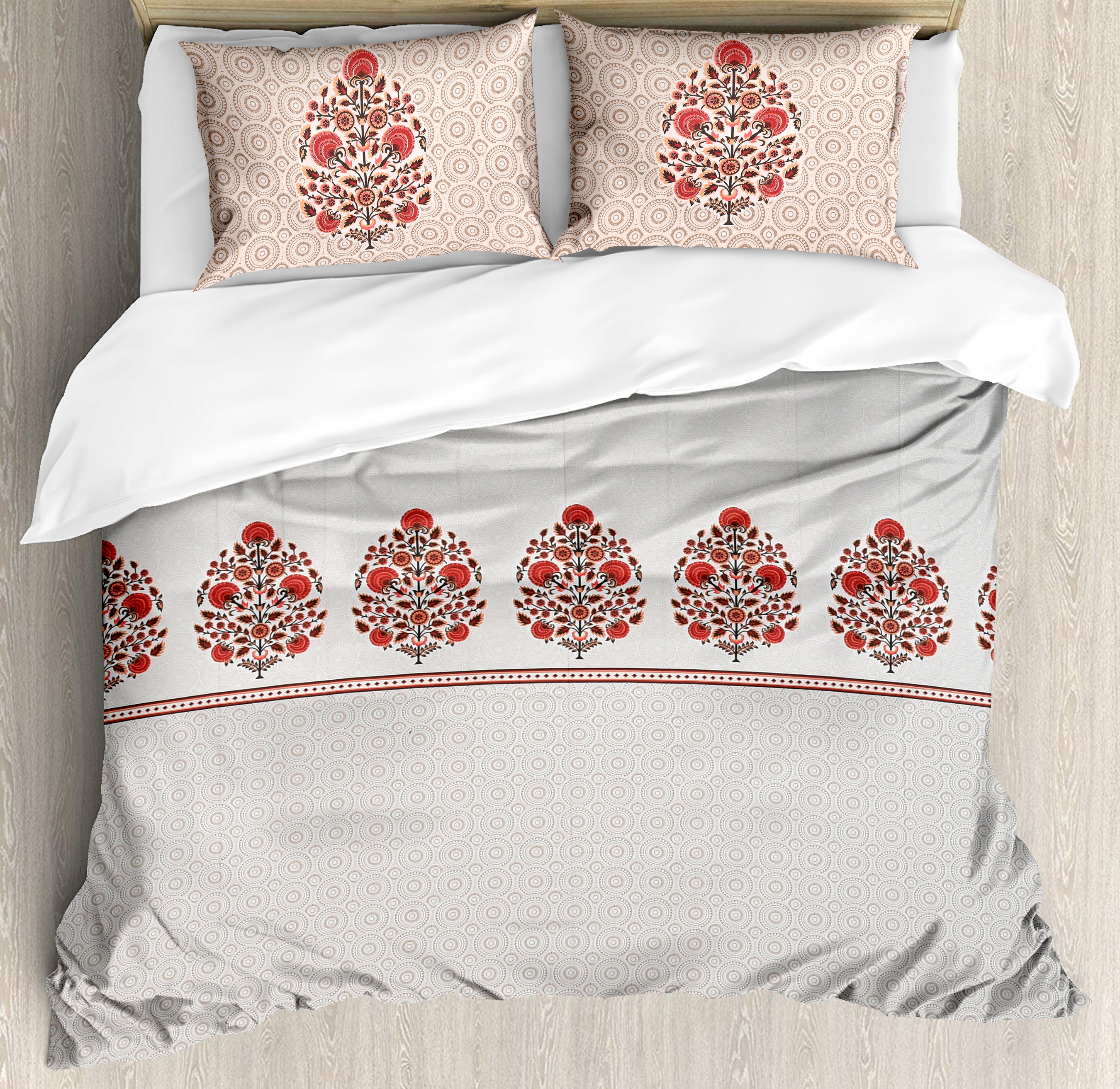 Omera 210 TC Cotton Bedsheet Set - Cream