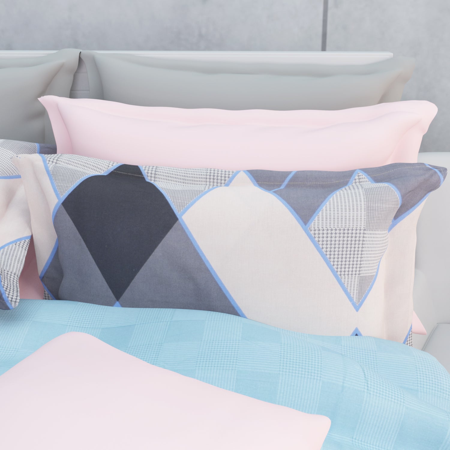 Nuvio 210 TC Cotton Bedsheet Set - Blue