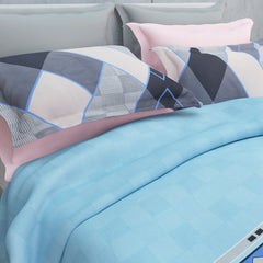 Nuvio 210 TC Cotton Bedsheet Set - Blue