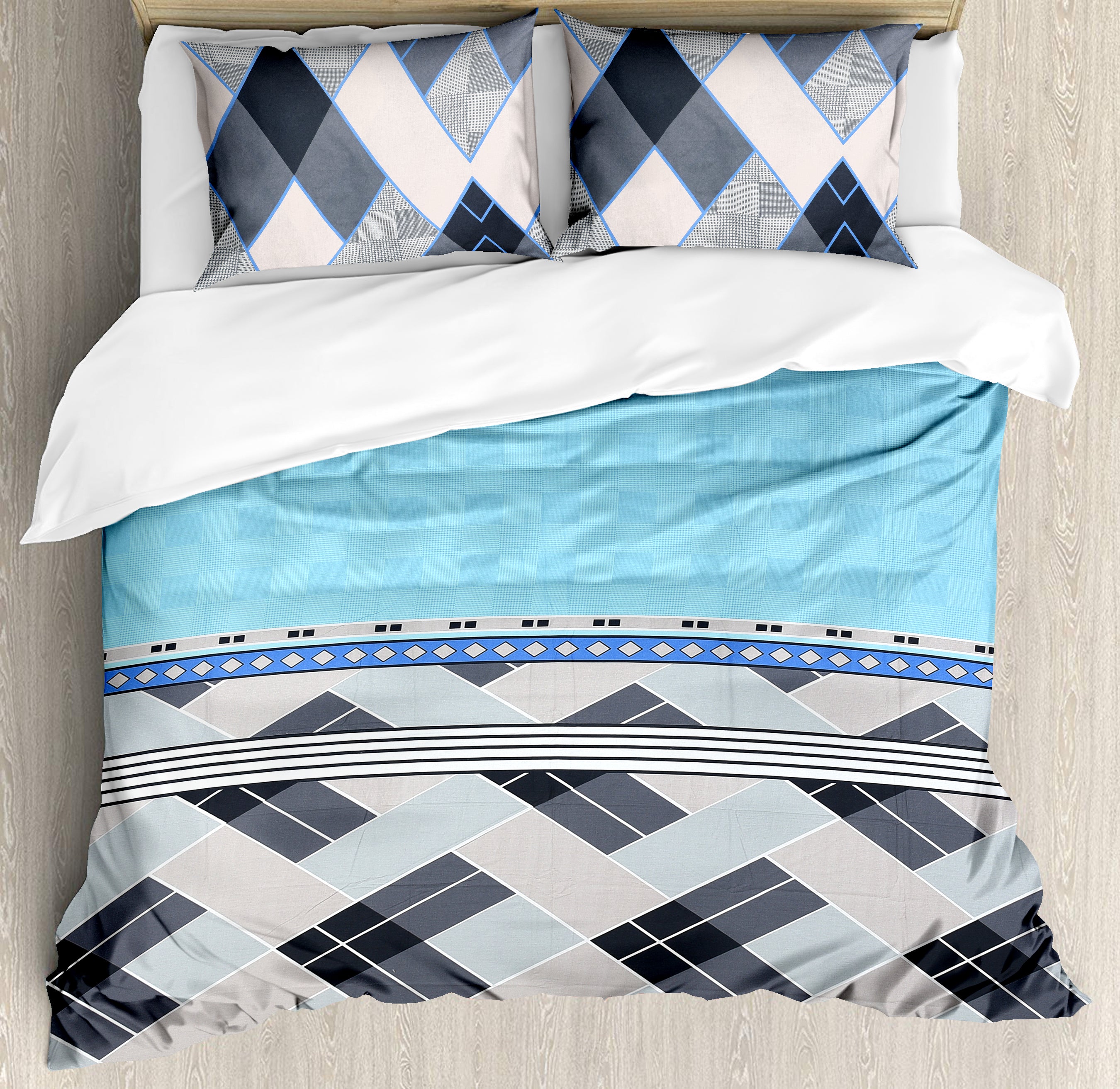 Nuvio 210 TC Cotton Bedsheet Set - Blue